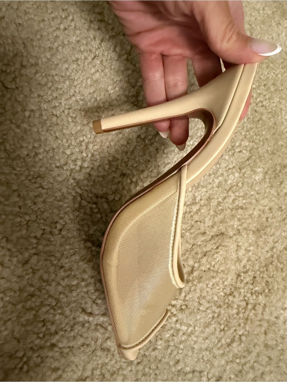 FORD NUDE MESH OPEN TOE MULES - Picture 9 of 11